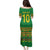 Custom Cameroon Football Family Matching Puletasi and Hawaiian Shirt Tribal Motifs Green Color - Wonder Print Shop