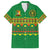 Custom Cameroon Football Family Matching Short Sleeve Bodycon Dress and Hawaiian Shirt Tribal Motifs Green Color - Wonder Print Shop