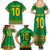 Custom Cameroon Football Family Matching Summer Maxi Dress and Hawaiian Shirt Tribal Motifs Green Color - Wonder Print Shop