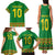 Custom Cameroon Football Family Matching Tank Maxi Dress and Hawaiian Shirt Tribal Motifs Green Color - Wonder Print Shop