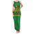 Custom Cameroon Football Family Matching Tank Maxi Dress and Hawaiian Shirt Tribal Motifs Green Color - Wonder Print Shop