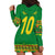 Custom Cameroon Football Hoodie Dress Tribal Motifs Green Color - Wonder Print Shop