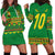 Custom Cameroon Football Hoodie Dress Tribal Motifs Green Color - Wonder Print Shop