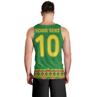 Custom Cameroon Football Men Tank Top Tribal Motifs Green Color - Wonder Print Shop