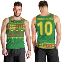 Custom Cameroon Football Men Tank Top Tribal Motifs Green Color - Wonder Print Shop