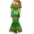 Custom Cameroon Football Mermaid Dress Tribal Motifs Green Color - Wonder Print Shop