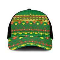 Cameroon Football Mesh Trucker Cap Tribal Motifs Green Color - Wonder Print Shop