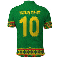Custom Cameroon Football Polo Shirt Tribal Motifs Green Color - Wonder Print Shop