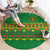 Cameroon Football Round Carpet Tribal Motifs Green Color - Wonder Print Shop
