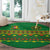 Cameroon Football Round Carpet Tribal Motifs Green Color - Wonder Print Shop