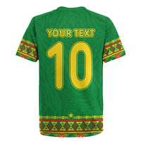 Custom Cameroon Football Rugby Jersey Tribal Motifs Green Color - Wonder Print Shop