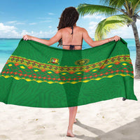 Cameroon Football Sarong Tribal Motifs Green Color - Wonder Print Shop