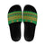 Cameroon Football Slide Sandals Tribal Motifs Green Color - Wonder Print Shop