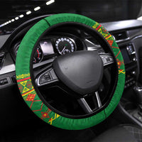 Cameroon Football Steering Wheel Cover Tribal Motifs Green Color - Wonder Print Shop