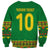 Custom Cameroon Football Sweatshirt Tribal Motifs Green Color - Wonder Print Shop
