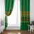 Cameroon Football Window Curtain Tribal Motifs Green Color - Wonder Print Shop