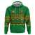 Custom Cameroon Football Zip Hoodie Tribal Motifs Green Color - Wonder Print Shop