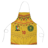 Custom Cameroon Football Apron Tribal Motifs Yellow Color - Wonder Print Shop
