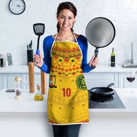 Custom Cameroon Football Apron Tribal Motifs Yellow Color - Wonder Print Shop