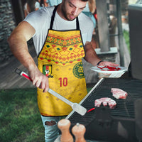 Custom Cameroon Football Apron Tribal Motifs Yellow Color - Wonder Print Shop