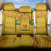 Custom Cameroon Football Back Car Seat Cover Tribal Motifs Yellow Color - Wonder Print Shop