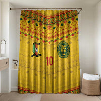 Custom Cameroon Football Bathroom Set Tribal Motifs Yellow Color - Wonder Print Shop