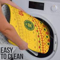 Custom Cameroon Football Bathroom Set Tribal Motifs Yellow Color - Wonder Print Shop