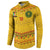Custom Cameroon Football Button Sweatshirt Tribal Motifs Yellow Color - Wonder Print Shop