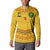 Custom Cameroon Football Button Sweatshirt Tribal Motifs Yellow Color - Wonder Print Shop