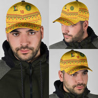 Cameroon Football Classic Cap Tribal Motifs Yellow Color LT03