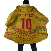 Custom Cameroon Football Cloak Tribal Motifs Yellow Color - Wonder Print Shop