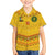 Custom Cameroon Football Family Matching Long Sleeve Bodycon Dress and Hawaiian Shirt Tribal Motifs Yellow Color - Wonder Print Shop