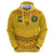 Custom Cameroon Football Hoodie Tribal Motifs Yellow Color - Wonder Print Shop