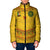 Custom Cameroon Football Padded Jacket Tribal Motifs Yellow Color - Wonder Print Shop