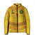 Custom Cameroon Football Padded Jacket Tribal Motifs Yellow Color - Wonder Print Shop