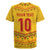 Custom Cameroon Football Rugby Jersey Tribal Motifs Yellow Color - Wonder Print Shop