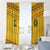 Custom Cameroon Football Window Curtain Tribal Motifs Yellow Color - Wonder Print Shop
