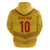 Custom Cameroon Football Zip Hoodie Tribal Motifs Yellow Color - Wonder Print Shop