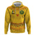 Custom Cameroon Football Zip Hoodie Tribal Motifs Yellow Color - Wonder Print Shop