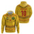 Custom Cameroon Football Zip Hoodie Tribal Motifs Yellow Color - Wonder Print Shop