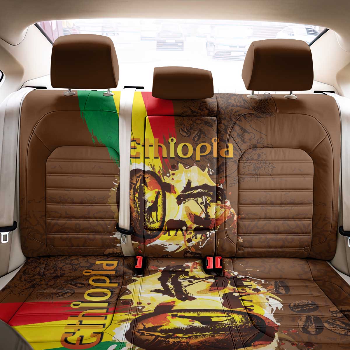 Ethiopia Culture - Proud of Coffee Back Car Seat Cover