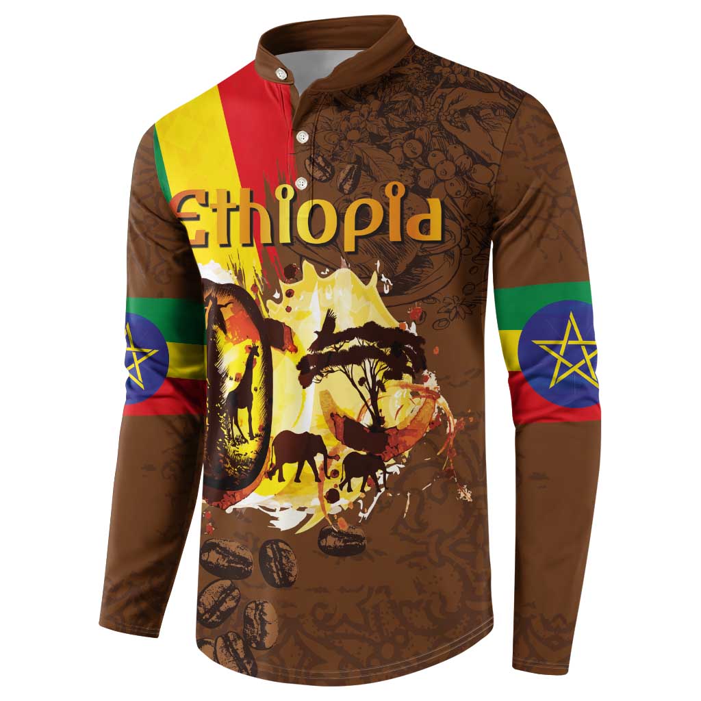 Ethiopia Culture - Proud of Coffee Button Sweatshirt