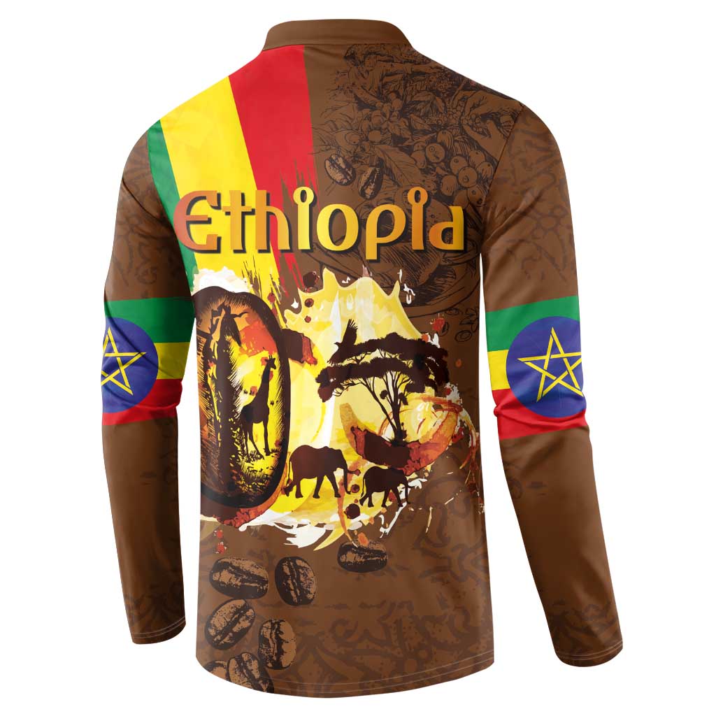 Ethiopia Culture - Proud of Coffee Button Sweatshirt