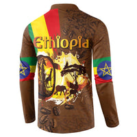Ethiopia Culture - Proud of Coffee Button Sweatshirt