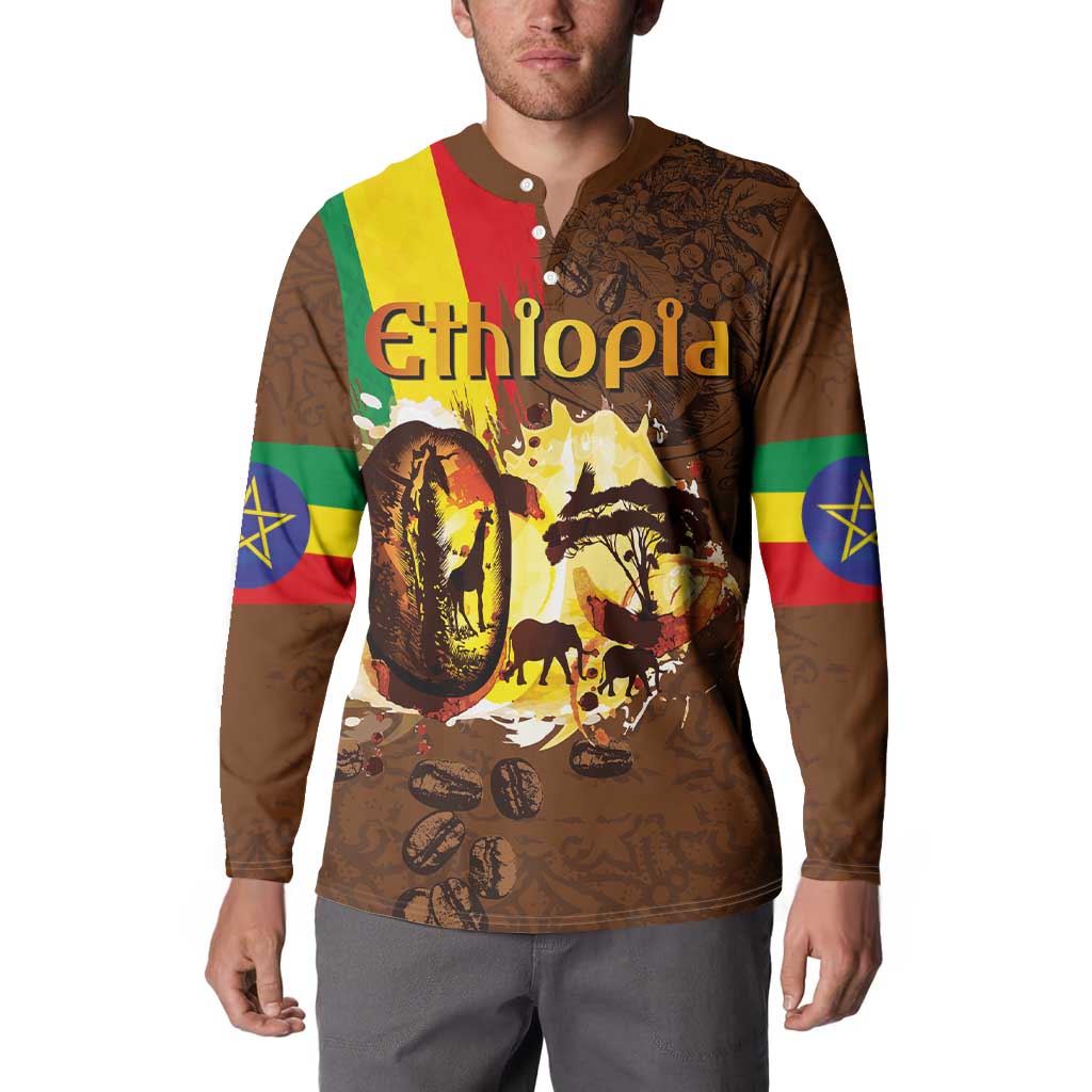 Ethiopia Culture - Proud of Coffee Button Sweatshirt