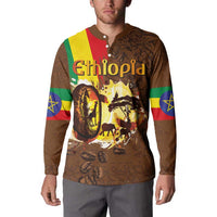Ethiopia Culture - Proud of Coffee Button Sweatshirt