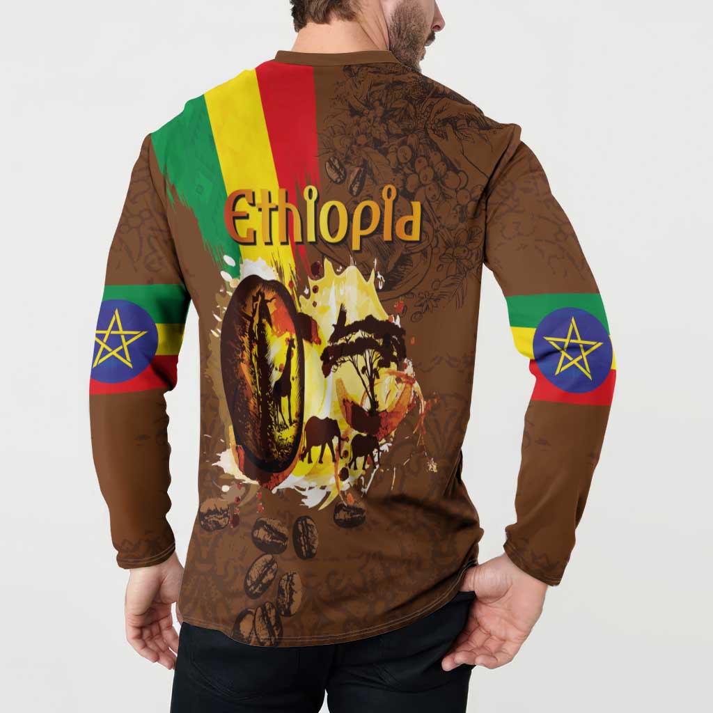 Ethiopia Culture - Proud of Coffee Button Sweatshirt