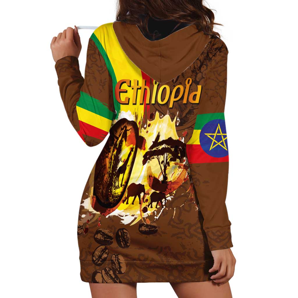 Ethiopia Culture - Proud of Coffee Hoodie Dress