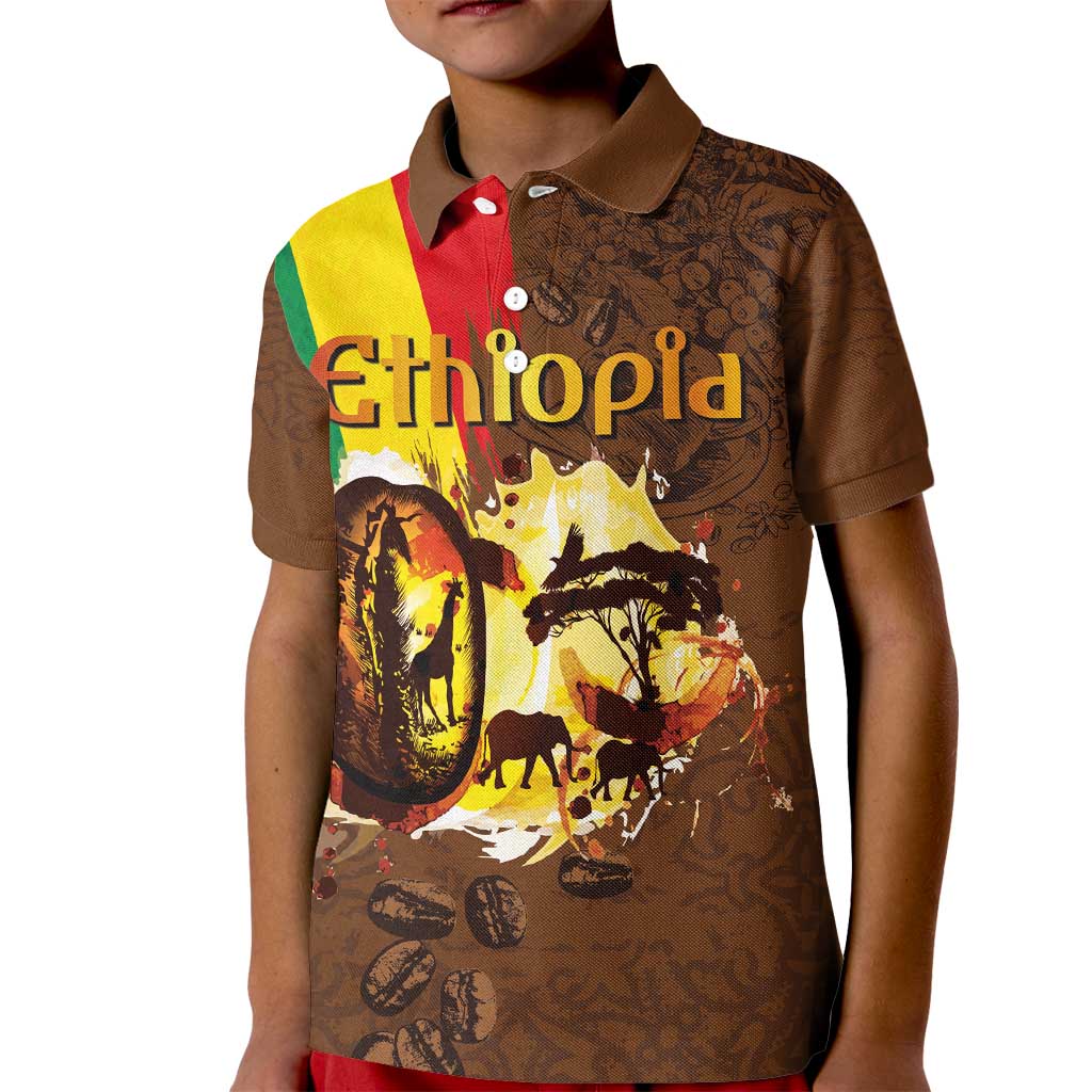 Ethiopia Culture - Proud of Coffee Kid Polo Shirt