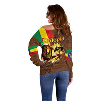Ethiopia Culture - Proud of Coffee Off Shoulder Sweater